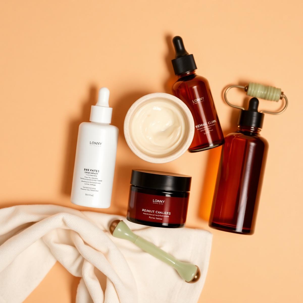 Professional skincare products used at Eluna